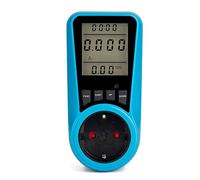 OEBUAFI Monitor de Consumo Eléctrico, Medidor de Potencia 110V-130V con | CA 120V 15A Máx, Pantalla LCD, Alarma de Sobrecarga, Batería Recargable Integrada, Función de Reinicio, 7 Modos de