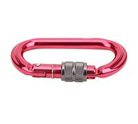 OEBUAFI Mosquetón Rojo de Aluminio Ligero 25KN con Cerradura Segura para Escalada para Trabajos Aéreos y Rescate