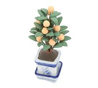 OEBUAFI Naranjo en Miniatura, Planta de Hojas Vivas en Maceta para Decoración de Casa de Muñecas o Accesorio Fotográfico para Casa de Muñecas a Escala 1/12