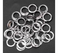 OEBUAFI Ojal para Ropa, Herramienta de Bricolaje de Tela de Latón, 100 Uds., Accesorio para Tejer, Artesanía de Cuero Antioxidante para Modificación de Ropa (SILVER #09)