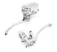 OEBUAFI Palanca de Embrague Hidráulica, Conjunto de Cilindro Maestro de Embrague de Freno de Aleación de Aluminio con Mirilla de Líquido y Enchufe de Interruptor, Universal para