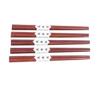 OEBUAFI Palillos de Madera Versátiles, 5 Pares para el Hogar, Cocina, Hotel, Longitud y Grosor Moderados, Juego de Palillos de Madera Reutilizables y que No Se Hinchan, Aptos para Lavavajillas (18