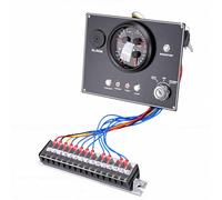 OEBUAFI Panel de Instrumentos para Barco de 12 V, Medidor Multifunción 4 | Panel de Indicadores Marinos de 12 V, Construcción Impermeable de Metal y Plástico, Compatible con Yates Barcos