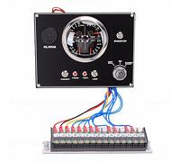 OEBUAFI Panel de Instrumentos para Barco de 12 V, Medidor Multifunción 4 | Panel de Indicadores Marinos de 12 V, Construcción Impermeable de Metal y Plástico, Compatible con Yates Barcos