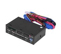 OEBUAFI Panel Frontal de Panel Multimedia Todo en de 5,25" USB3.0/2.0 HUB ESATA Lector de Tarjetas de para Jugadores y Creadores de Contenido