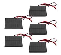 OEBUAFI Panel Solar de 4 V 160 MA con Efectos de Poca Luz, Pequeño Panel Solar de Polisilicio para Luces Solares de Césped, Paquete de 5 Pequeños Paneles de Batería para Investigación de Energía,