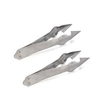OEBUAFI Paquete de 2 Herramientas Peladoras de Cocina para Quitar Ojos de Piña de Acero Inoxidable con Diseño de Clip para Quitar Fácilmente las Semillas (SILVER)