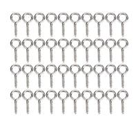 OEBUAFI Pasador de Clavija de Ojo de Tornillo de Hierro, 200 Piezas, 5x12 Mm, Alfileres para Hacer Joyas, Pistola de Oro Plateado, Accesorios Colgantes de Perlas de Oro Rosa para Ropa y (SILVER)