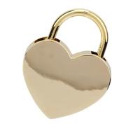 OEBUAFI Pestillo de Candado con Cerradura de Corazón, Metal Vintage de 45x59mm con Llave para Joyero, Diario, Colección de Equipaje Pequeño, Regalo para Amigos y Niños (imitacion de oro)