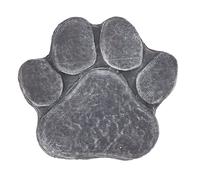 OEBUAFI Piedra Conmemorativa de Huella de Perro, Monumento para Mascotas para Recordar la Pérdida de Mascotas Debajo de su árbol Favorito, Grabado en Forma de Pata para Tumba de Césped (Gris Roca)