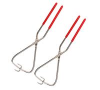 OEBUAFI Pinzas de Inmersión para Acristalamiento de Cerámica Herramienta de Acristalamiento de Acero Inoxidable de Uso de 360 grados con de Goma Roja para Esculpir Arcilla Polimérica