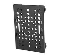 OEBUAFI Placa de Portal Anodizada Negra para Alta Resistencia y Larga Duración, Ampliamente Utilizada en Taladros (Tablero con 4 Poleas de Plástico y Cojinetes)