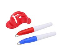 OEBUAFI Plantilla de Marcador de Línea de Pelota de de Alineación, Marcador de 3 Líneas de Triple Pista Fácil de Usar, Conveniente para Practicar Verde, Material Plástico Liviano (Rojo)