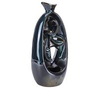 OEBUAFI Porta Incienso de Cerámica Elegante Quemador de Reflujo para Decoración de Casa de Té y Oficina 23 X 11 Cm 1 Pieza