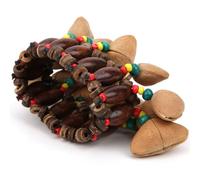 OEBUAFI Pulsera de Cáscara de Nuez Hecha a Mano, Accesorio Especial para Entusiastas de la Percusión y los Tambores Africanos