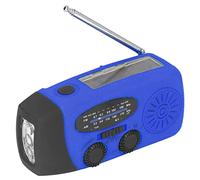 OEBUAFI Radio de Manivela Solar de Emergencia Linterna LED con Banco de Energía de 1200 MAh Carga USB FM/Am/WB Alerta Meteorológica NOAA para Acampar Supervivencia Al Aire (Modelo Americano)