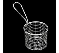 OEBUAFI Recipiente Redondo de Acero Inoxidable para Frutas, Cesta de Comida con Forma Cilíndrica, Herramienta de Cocina Simple y Elegante, 125g de Longitud del de 3,4"