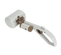 OEBUAFI Recogedor de Excrementos para Mascotas, Pala de Largo con Agarre Dentado y Dispensador de Bolsas de Basura, Diseño Ergonómico para una Cómoda Experiencia de Paseo del (White)