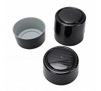 OEBUAFI Reemplazo de Tapas Centrales de Rueda para Ruedas de Tamaño | Textura Negra Estilo Fibra de Carbono, Juego de 4 Cubiertas para Bujes, Instalación sin Herramientas, Metal ABS Duradero,