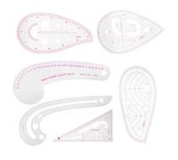 OEBUAFI Regla Curva Multifunción, Herramienta de Costura Duradera para Diseños de Ropa, Recorte con Escalas y Números para Recorte Manual