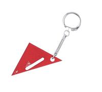 OEBUAFI Regla Triangular para Carpintería de Aleación de Aluminio, Herramienta de Posicionamiento de ángulo de Trazado de una Variedad de ángulos, para Trabajadores de la Construcción (rojo)