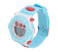 OEBUAFI Reloj Digital Deportivo Impermeable para Niños, Luz LED de 7 Colores para Niños de 4 a 15 Años, para Hijo e Hija, Plástico Acrílico PU (Azul Blanco)