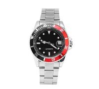 OEBUAFI Reloj Mecánico Automático con Banda de Acero Inoxidable para Hombre, 3 Colores, Winner, para Padre e Hijo, No Necesita Batería (Cara Negra con semicírculo Rojo (W042602))