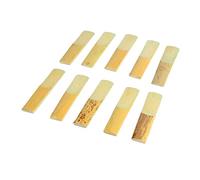 OEBUAFI Robusto Juego de Cañas de Clarinete Eb para Saxofón Profesional de Fuerza 2 para Músicos, 10 Uds. Cañas para Clarinete Sax Eb (Talla 2)