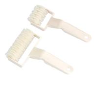 OEBUAFI Rodillo de Pan para Tarta para Creación de Repostería sin Esfuerzo, Cortador de ABS Duradero, Juego Blanco de 2 Piezas para Panaderos y Amas de Casa (S y L)