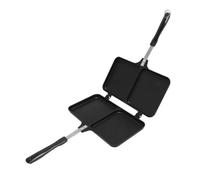 OEBUAFI Sartén para Sándwich de Doble Cara, Sartén para Sándwich con Revestimiento Antiadherente de Aleación de Aluminio para Cocina Casera, 9,6x6,3 Pulgadas, Almacenamiento Conveniente