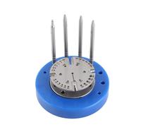 OEBUAFI Soporte de Rueda de Equilibrio de Reloj Profesional Herramienta de Reparación Práctica para Aficionados Gris Azul Ideal para Movimiento de Reloj