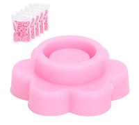 OEBUAFI Soporte para Pegamento para Extensión de Pestañas, Práctico Vaso de Pegamento en Forma de Flor para Retrasar el Secado y Ahorrar Dosis para Uso Doméstico y Profesional, 500 Unidades