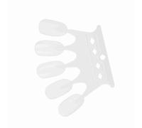 OEBUAFI Tabla de Colores de Uñas de 50 Piezas para Práctica de Manicura - Material Plástico Reutilizable - 4 Colores para Elegir entre Superficie Lisa para Amantes del Arte de Uñas en Casa (WHITE)