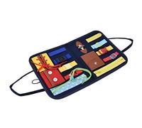 OEBUAFI Tablero con Hebilla de Juguete de Entrenamiento, Tablero de Actividades de Desarrollo de Inteligencia para Niños Pequeños, Aprenda Habilidades Básicas con Material de Punto de Lana Suave (C)