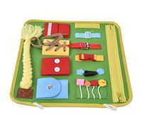 OEBUAFI Tablero con Hebilla de Juguete de Entrenamiento, Tablero de Actividades de Desarrollo de Inteligencia para Niños Pequeños, Aprenda Habilidades Básicas con Material de Punto de Lana Suave (B)