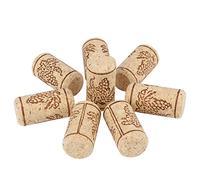 OEBUAFI Tapones De Corcho para Botellas De Vino De Madera, Patrones De Impresión Láser, Buena Flexibilidad, 50 Uds. De 22mm X 44mm para Amantes del Vino y Enólogos