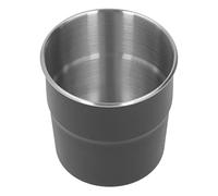 OEBUAFI Taza de café Aislada de Acero Inoxidable para Acampar en Casa, Taza de Metal de 320 Ml para Piscina, Al Aire Libre, Error, la Mejor Opción de Regalo, Diseño sin Asa (BLACK)