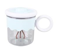 OEBUAFI Taza de Café Eléctrica Recargable 400ml con Mezclador Automático e Interruptor de 2 Botones para Proteína en Polvo Batidos (BLUE)