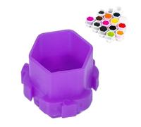 OEBUAFI Tazas de Pigmento para Tatuajes, 200 Unidades, Apilables, con Forma de Panal, Ahorran Espacio para Tiendas de Tatuajes y Artistas, Plástico (Púrpura 27,5x9,5x2cm/50,2x3,74x0,79 pulgadas)