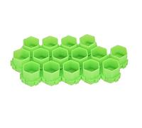 OEBUAFI Tazas de Pigmento para Tatuajes, 200 Unidades, Apilables, con Forma de Panal, Ahorran Espacio para Tiendas de Tatuajes y Artistas, Plástico (GREEN)