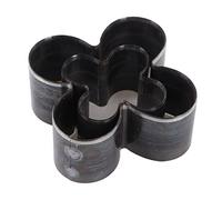 OEBUAFI Troquel de Corte de Cuero de Flor de Alta Densidad, Molde con Forma de 4 Hojas de Hoja Afilada, para Productos de Cuero, Manualidades de Bricolaje, 2 Piezas para Hacer Joyas Hechas a Mano