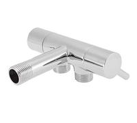 OEBUAFI Válvula de ángulo de Latón, Válvula de Salida Doble Montada en la Pared Cromada con Núcleo de Cerámica, para Grifo de Lavabo y Baño