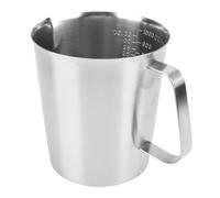 OEBUAFI Vaso Medidor de Acero Inoxidable 304, Jarra Espumadora de Leche de Acero Inoxidable 304, Asa Ergonómica, 600 Ml, Ideal para el Hogar, Restaurantes, Hoteles y oficinas. (1000 ml)