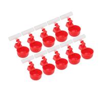 OEBUAFI Vasos de Bebedero para Pollos Versátiles, Fácil Instalación, Limpios, Reemplazan los Vasos de Bebedero para Palomas, 10 Juegos de Bebederos para Pollos para Pájaros, Codornices, Blanco (G3/4)