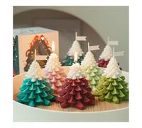 OEBUAFI Vela con Forma de árbol de Navidad, Diseño Multifuncional sin Llama, Añade Encanto Navideño a la Decoración de la Sala de Estar y el Dormitorio, 120 G (Verde oliva)