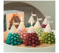 OEBUAFI Vela con Forma de árbol de Navidad, Diseño Multifuncional sin Llama, Añade Encanto Navideño a la Decoración de la Sala de Estar y el Dormitorio, 120 G (GREEN)