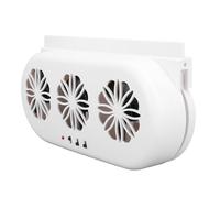 OEBUAFI Ventilador de Escape para Automóvil con Energía Solar, Ventilador de Ventilación para Vehículos con Energía Solar o USB con Fuerte Eólica y Tecnología Silenciosa, para (WHITE)