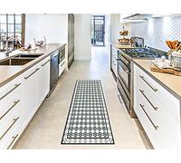 Oedim Alfombra Arabe Verde y Gris Habitaciones, Moqueta PVC, Suelo vinílico, Decoración del Hogar, Suelo de Protección