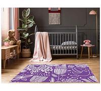 Oedim Alfombra Estampado de Flores Morado Suelo Habitación Infantil PVC | 95 cm x 133 cm | Moqueta PVC | Suelo vinilico | Decoración del Hogar | Artículos Decorativos Habitaciones