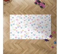 Oedim Alfombra Infantil Corazones para Habitaciones PVC | 95 x 165 cm | Moqueta PVC | Suelo vinílico | Decoración del Hogar | Suelo Sintasol | Suelo de Protección Infantil |
